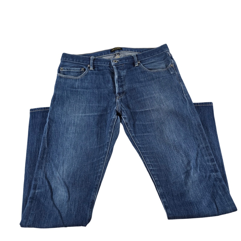 Flint and Tinder Slim Fit Jeans Dark Wash Blue Denim Made in USA Size 34
